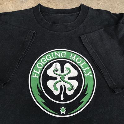 НОВАЯ Классическая Футболка с Логотипом Группы Flogging Molly Черная Все Размеры BL1235 Унисекс Футболка