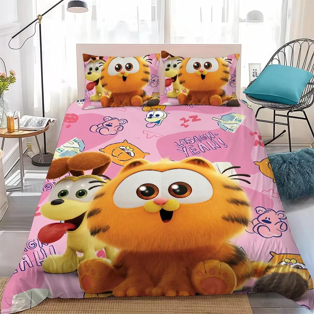 Cartoon The G-Garfield Movie Cute bedding set, Home Bedroom Comforte Nordic polyester material, suitable for children and adults