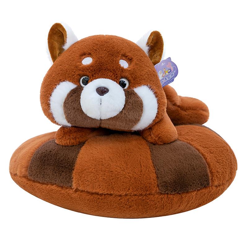 Creative New Donut Raccoon Plush Toy for Children Gift Room Decoration Ornament Red Panda Doll