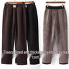 Plus Size Women's Winter Fleece-Lined High Waist Straight Leg Pants