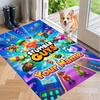Custom Name Stumble Guys Crystal Velvet Floor Rug Personalized Text Soft Carpet Home Decor