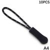 10 Pcs Zipper Pull Puller End Fit Rope Tag Replacement Clip Broken Buckle Fixer Zip Cord Tab Travel Bag Suitcase Tent