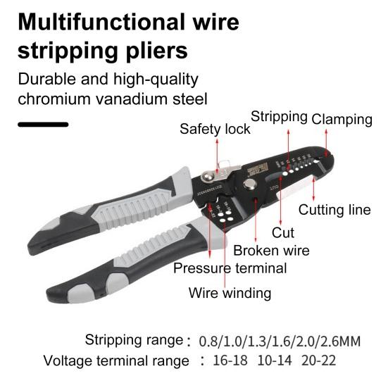 Щипцы для зачистки проводов, многофункциональные сверхмощные острые щипцы для вытягивания и резки проволоки, обжимные клещи для медных труб, электрик, аппаратный инструмент