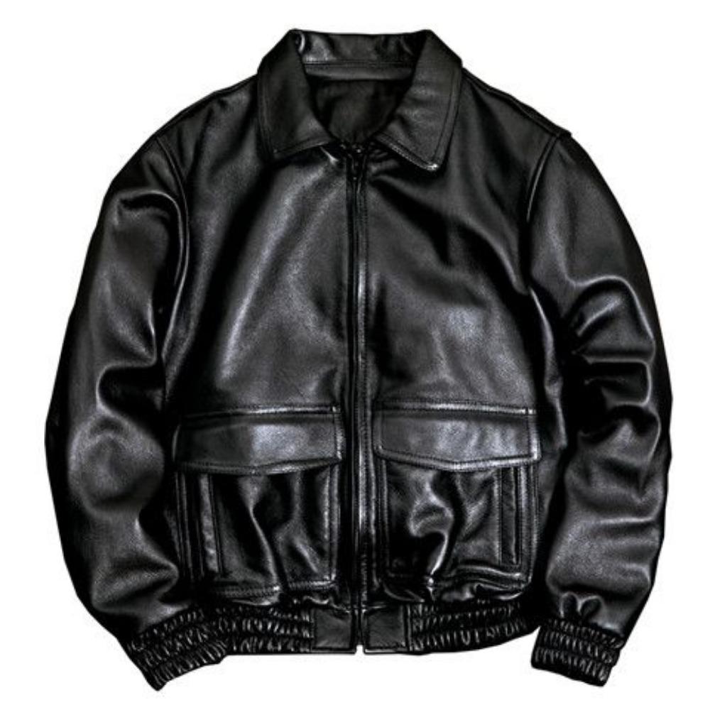 Куртка из натуральной мягкой коровьей кожи первого слоя, мужская короткая кожаная куртка с лацканами для летного костюма, куртка большого размера, осень