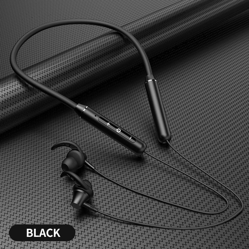 Беспроводные Bluetooth-наушники с шейным ремешком, Магнитная спортивная беговая гарнитура с микрофоном IPX5, водонепроницаемые спортивные наушники с шумоподавлением
