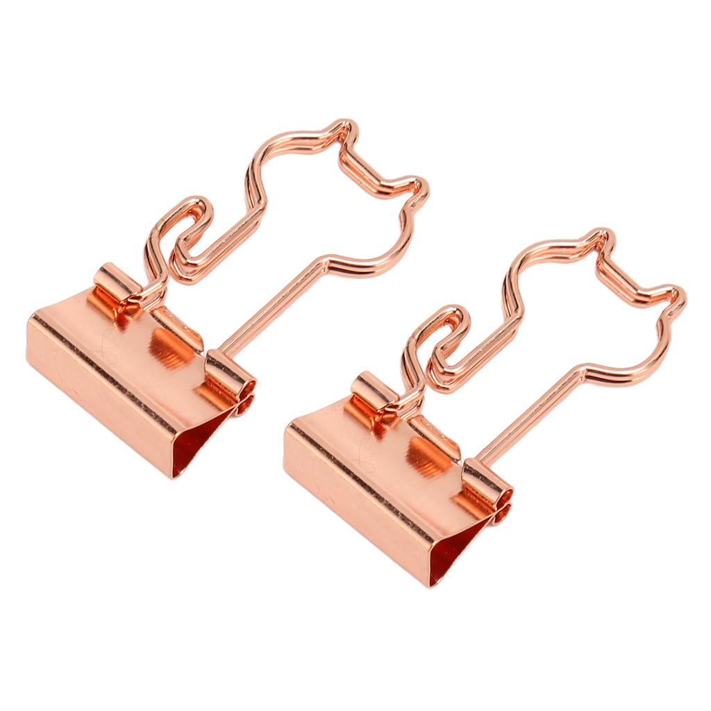 100 шт. Металлические полые зажимы в форме кошки, золотые маленькие зажимы для офисных документов, сертификаты