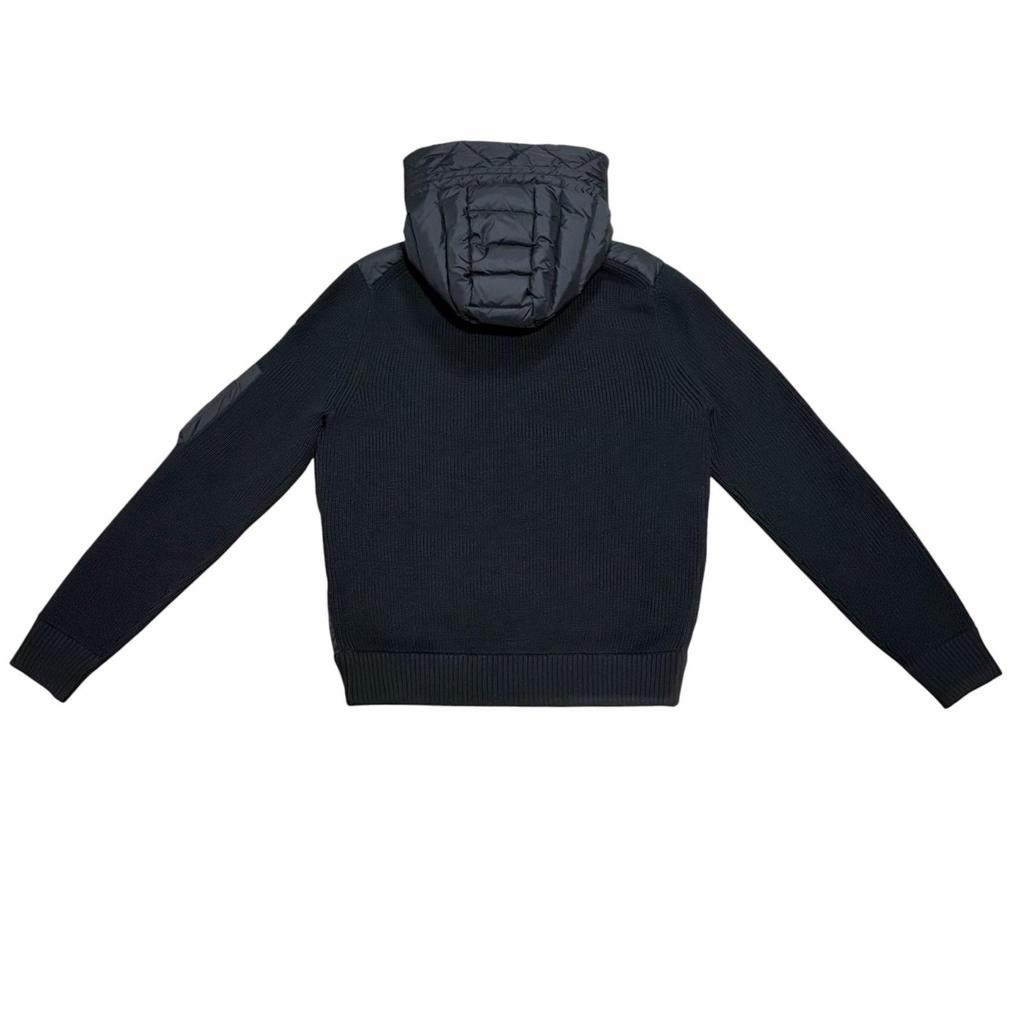 Moncler Пуховая вязаная куртка Черная Мужская Размер L Модель F20919B50800A9340