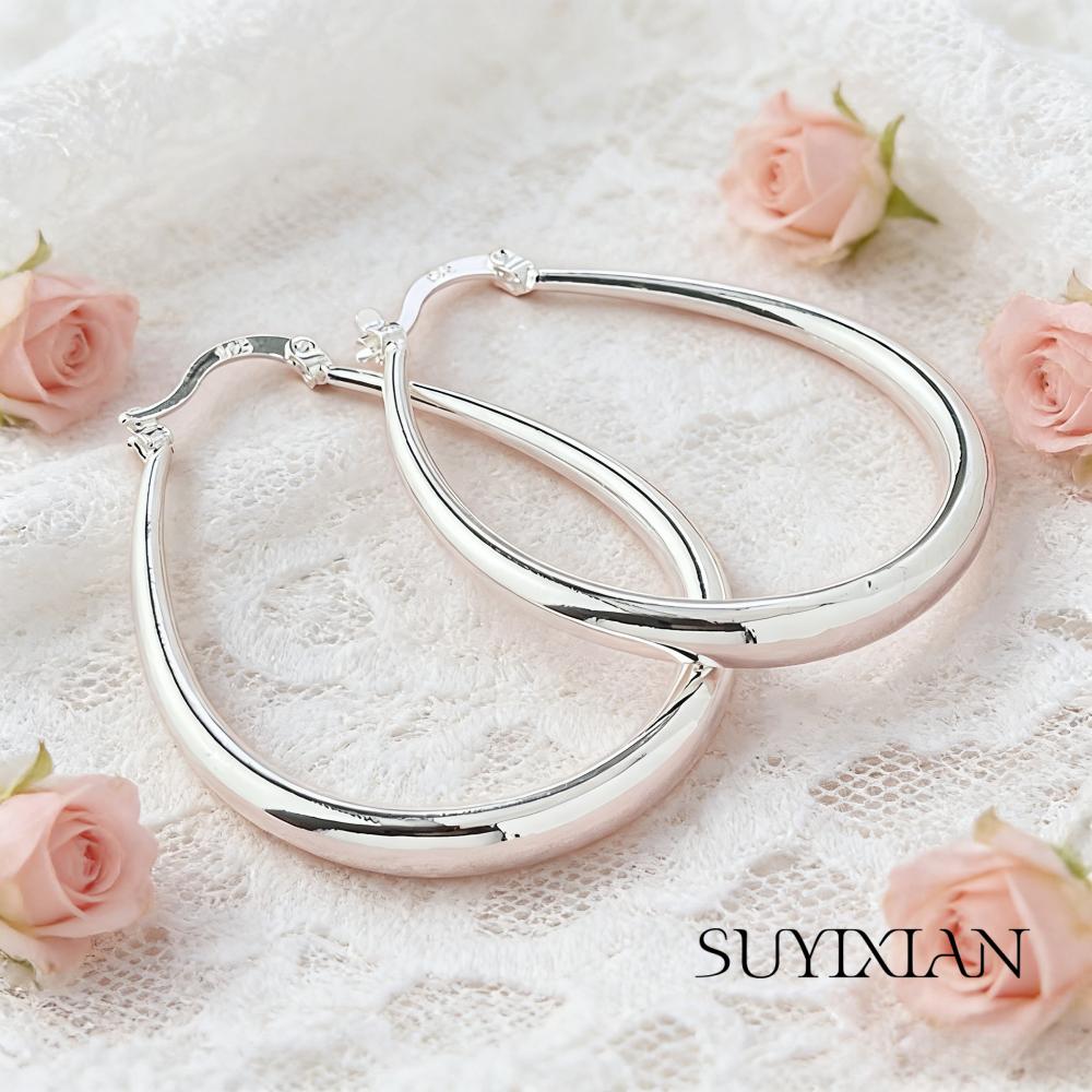 925 Sterling Silver Fashion Light Luxury Simple U-shaped Earrings Birthday Party Anniversary Gift Daily Wear