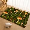 Retro Moth Mushroom Floor Mat Floor Mat Soft Flannel Non-Slip Door  Rug for Living Room