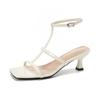 Summer New Open-toed Sandals Women's Nude Temperament Sexy High-heeled Sandals with Sandals Women
