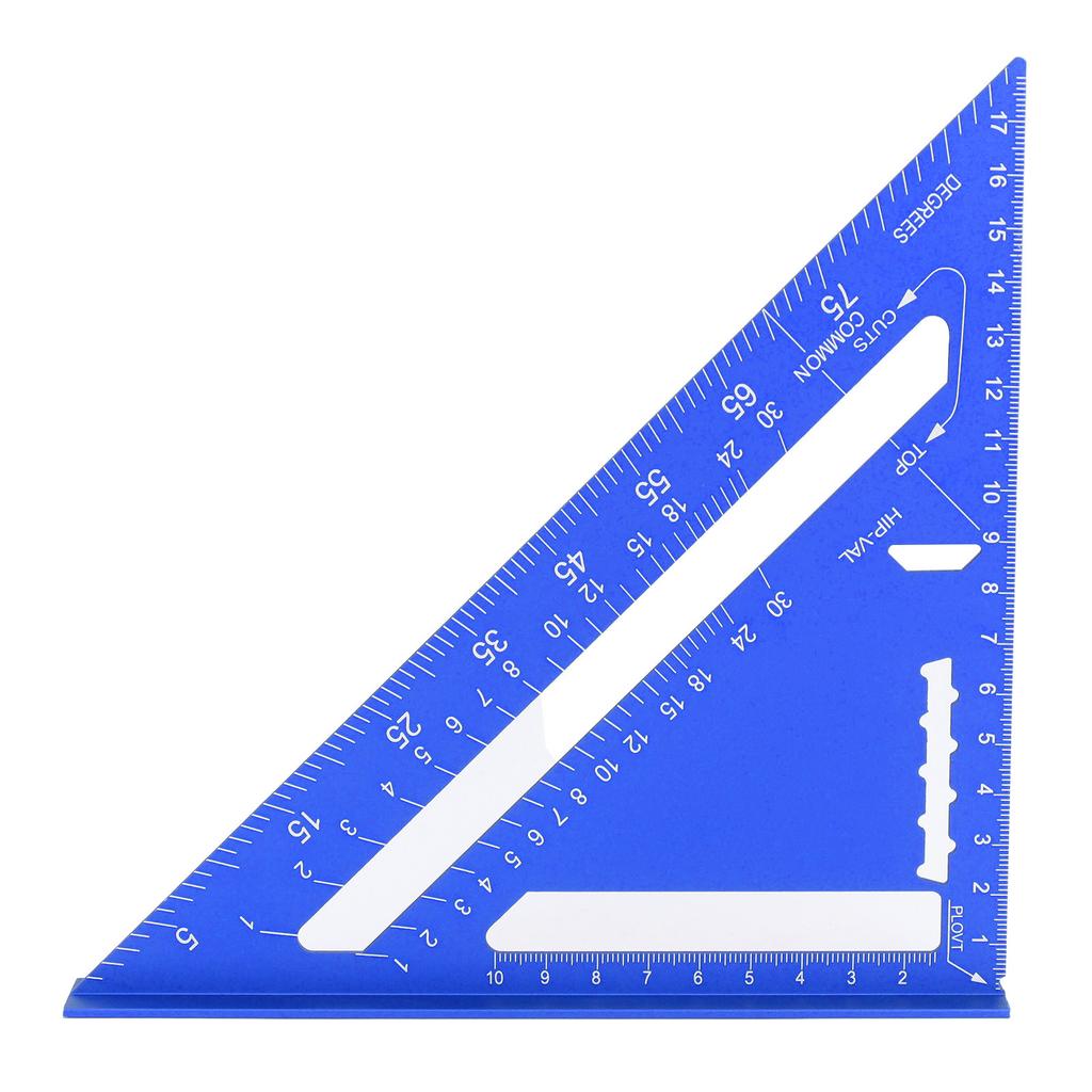 7-дюймовый стропильный угольник из алюминиевого сплава, двойная шкала, 45 90 градусов, треугольная линейка, угломер, плотницкий