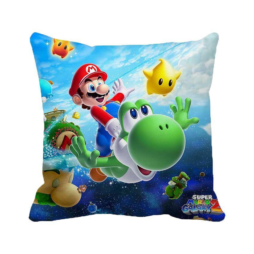 Игровой наволочка на молнии Super Mario 177 дюймов Чехол для подушки Яркий узор Декор для дома