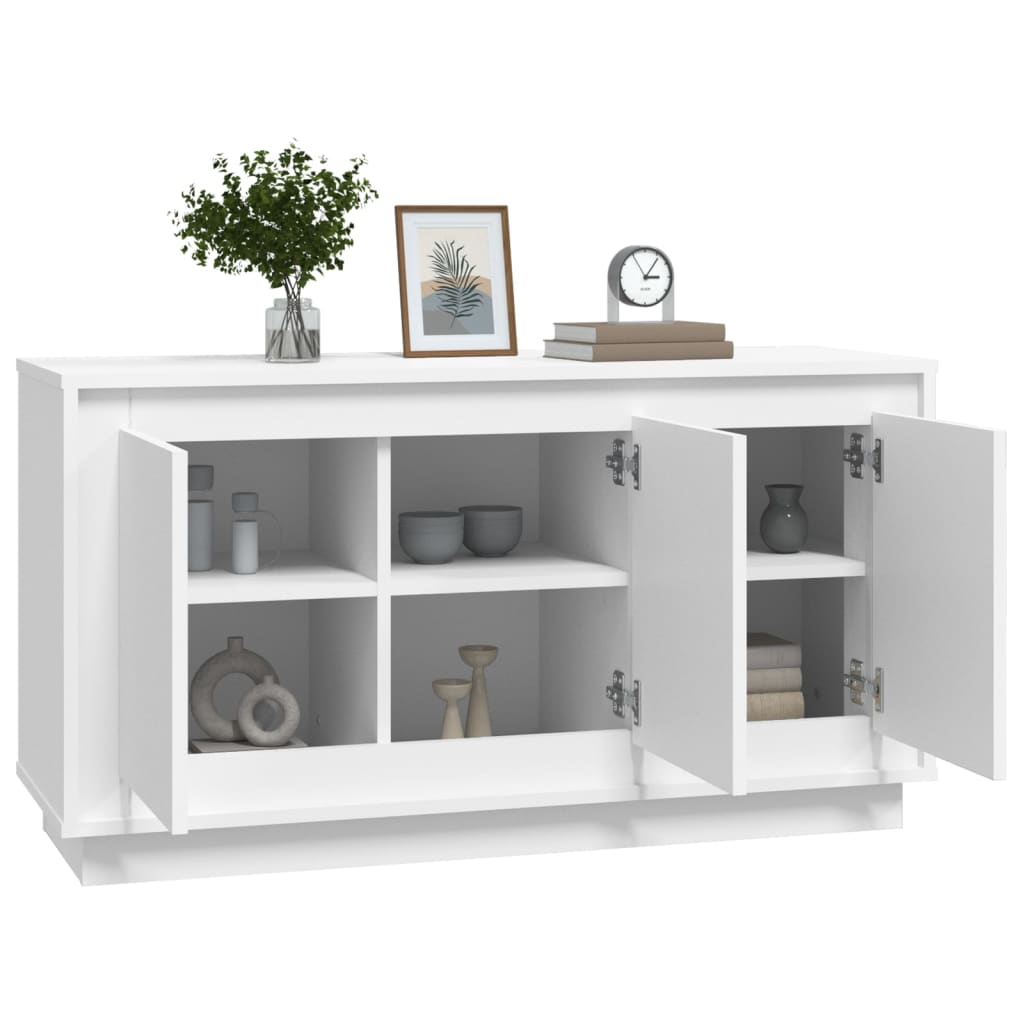 vidaXL Sideboard Weiß 102x35x55 cm Holzwerkstoff