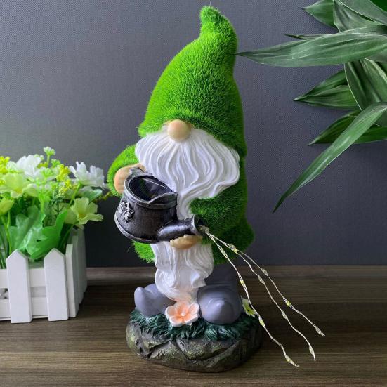 Солнечные светодиодные украшения в виде гнома, безликий пожилой человек, автоматическое включение/выключение, водонепроницаемый сад, двор, сказочный путь, ландшафтное украшение, фигурка, патио, газоны