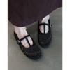 Fashion Retro Woven Cutout T-Strap Mary Jane Shoes Women's 2025 New Round Toe Flat Shoe