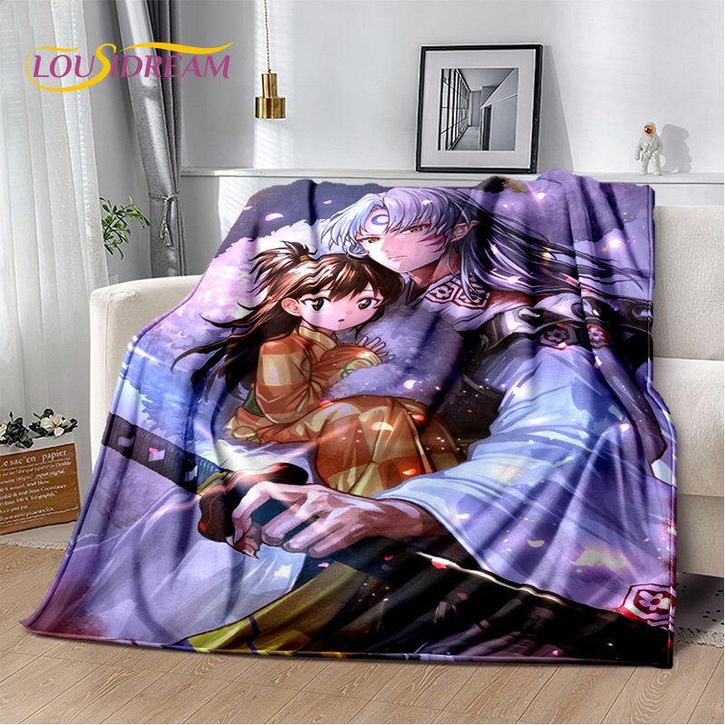 Мягкое плюшевое одеяло с рисунком аниме Inuyasha, фланелевое одеяло для гостиной, спальни, кровати, дивана, чехол для пикника Bettdecke