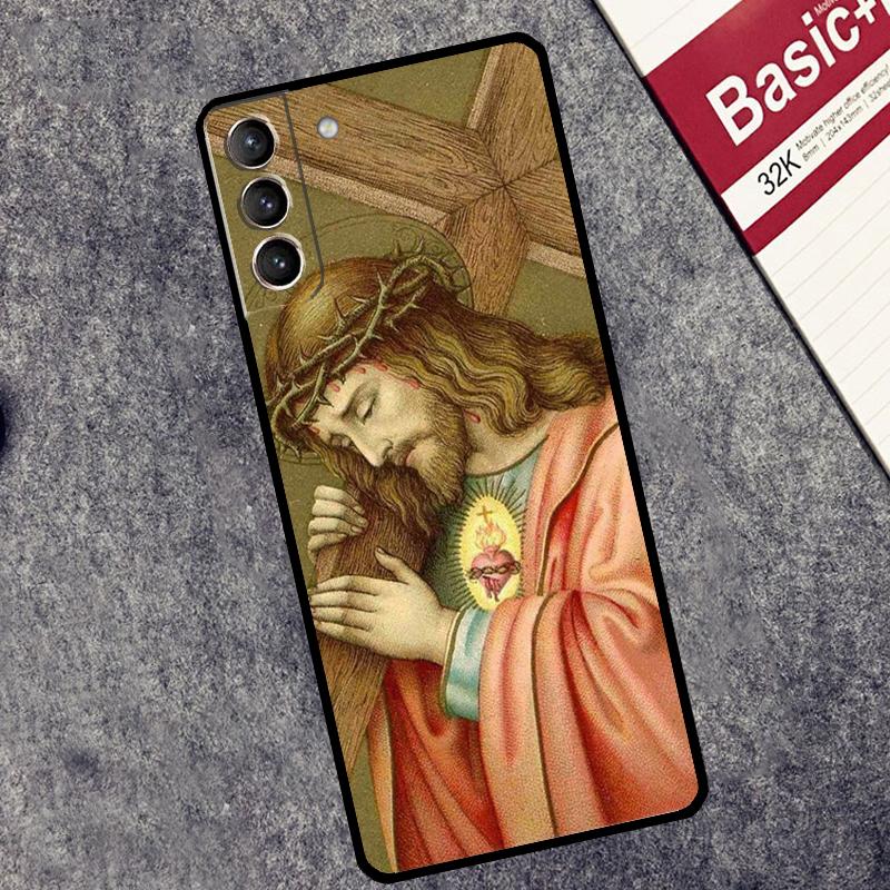Чехол Крест Иисуса для Samsung Galaxy S24 Ultra S9 S10 S20 S21 S22 S23 Plus S25 FE S25 Ultra Чехол