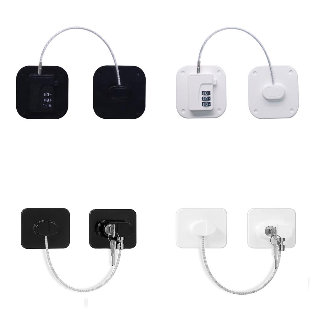 Children Protection Digital Password Cabinet Locks With Metal Key or Coded Lock Refrigerator Lock