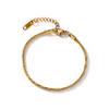 Temperament Light Luxury Gold Color Charm Bracelets for Women Elegant Sexy Stainless Steel  Female Bracelet Jewelry