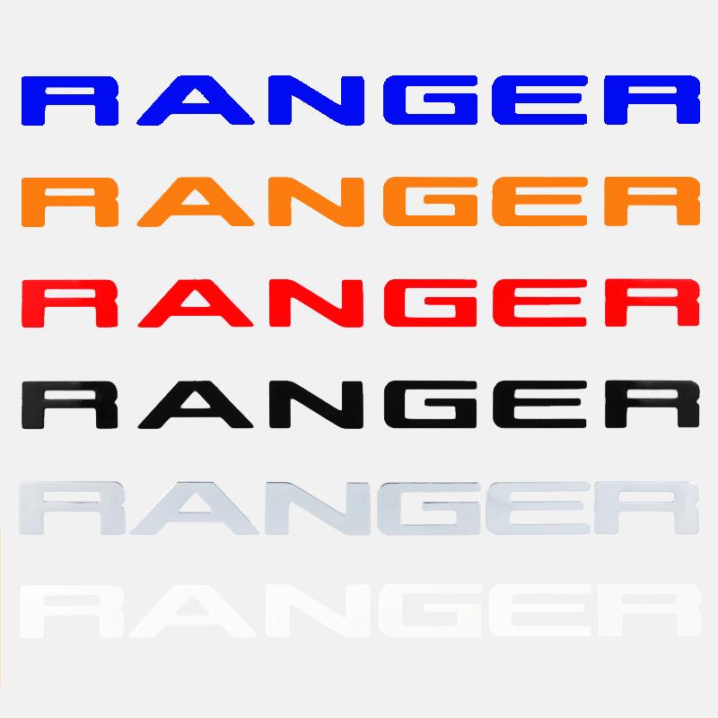 Cisvlo1 Для Ford Ranger 2015-2021 Верхняя часть решетки радиатора Логотип Буквы Решетка RANGER 3D Эмблема Оригинальный Размер ABS Наклейка С Клеем Хромированный Стиль