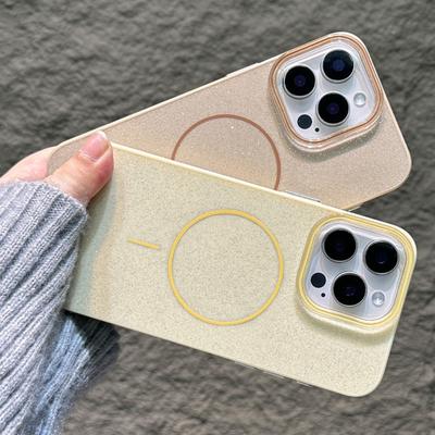 Магнитный чехол для телефона для iPhone 16E 15 14 Plus 11 12 13 16 Pro Max Magsafe Роскошный Блестящий Беспроводная Зарядка Ударопрочный Жесткий Чехол