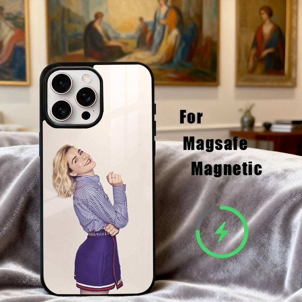 Stylish K-Kiernan S-Shipka Actress Phone Case For iPhone17,16,15,14,13,12,11 Plus,Pro Max Magnetic For Magsafe Wireless Charging