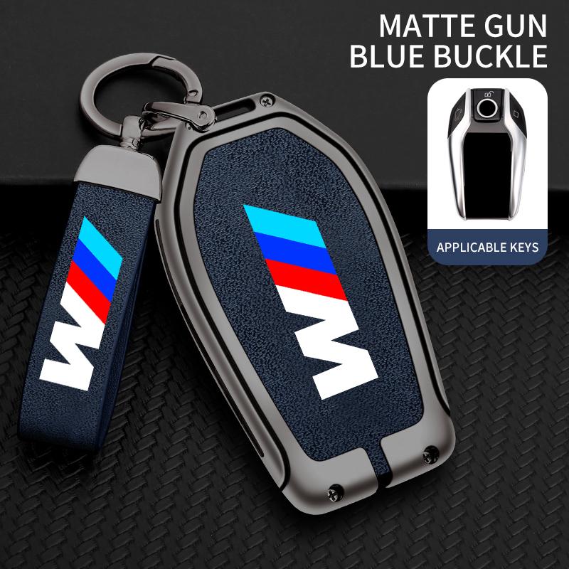 Leather LED Display Car Key Case Cover For Bmw 1 3 5 7 Series X1 X3 X5 X6 X7 F30 G20 F34 G01 F15 G05 I3 M4 Series Auto Accessory