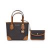Michael Kors MK Eva Monogram Vintage Leather Tote Bag Women tote Dark-Brown 30F9GV0T1B-252