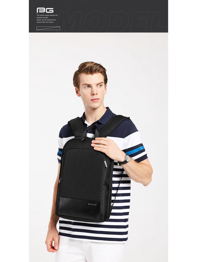 BANGE Ultrathin Expandable Waterproof Backpack for Men - Large Capacity Business & Multifunctional Laptop Bag