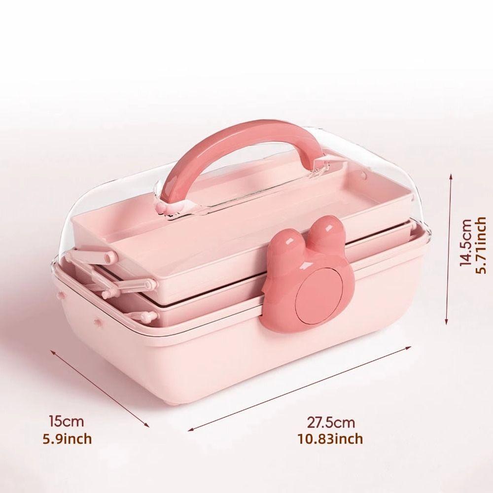 3-Layers Jewellery Box Waterproof Hair Accessories Organizer Portable Hairpin Storage Box