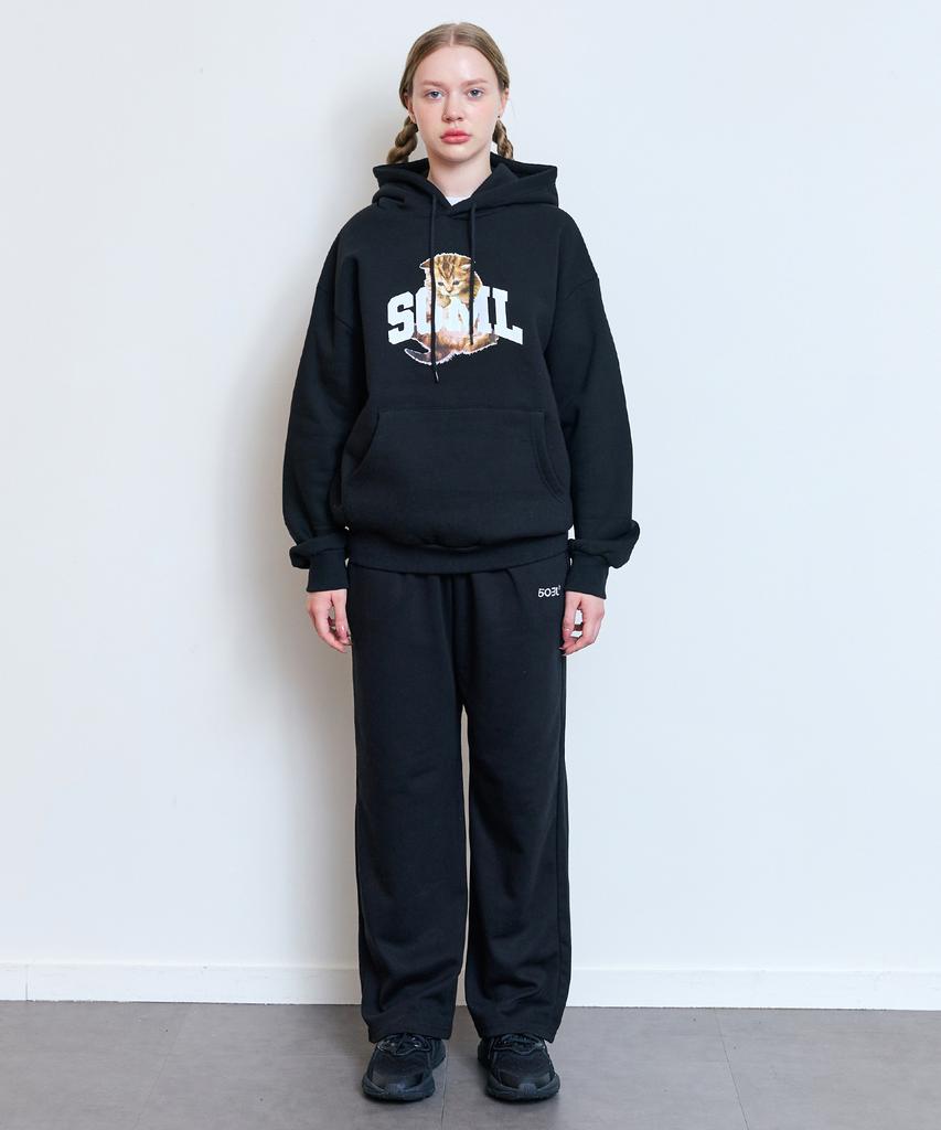 5OML Wide Logo Pants (Black)