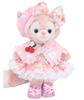Teddy Bear Mail Order Alice Linabelle Dress-Up Costume with Duffle Cape and Floral Print Dress (Pink) (Size Small)