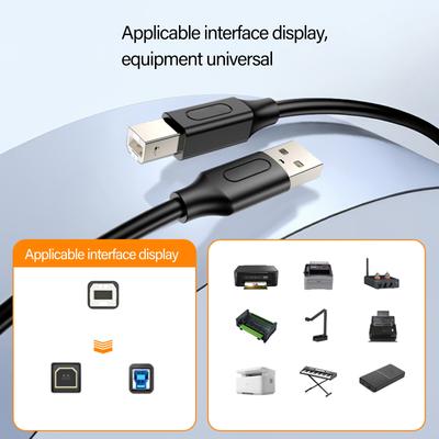 Кабель USB для принтера USB 2.0 на USB B Тип B Штекерный кабель Шнур для сканера для печати Ноутбук Компьютер Музыкальная клавиатура