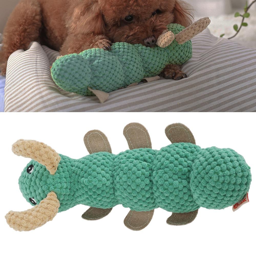 Cute Cartoon Pet Squeaky Toy Soft Plush Pet Companion Toy Dog Linen Toy Boredom Relief Teething