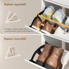 Slim Shoe Rack, Hinged Doors, Adjustable Shelves, Holds 12 Pairs, White