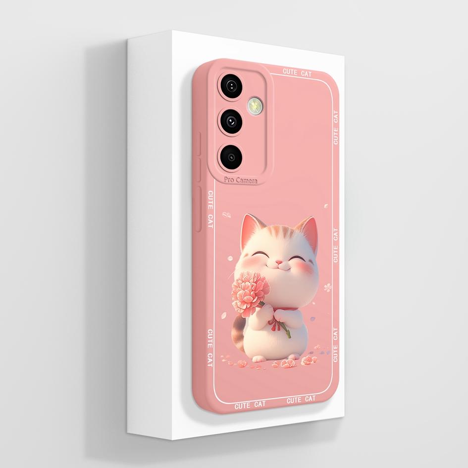 Мягкие чехлы для Samsung A55 C55 M55 A35 M35 F14 F15 Shell Pretty Sunflowers Golden Lotus Тонкий силиконовый легкий защитный корпус для Samsung Capas