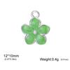 1pc Enamel Flower Charms for Jewelry Making Stainless Steel Gold Pendant for Earring Necklace Bracelet Accessories