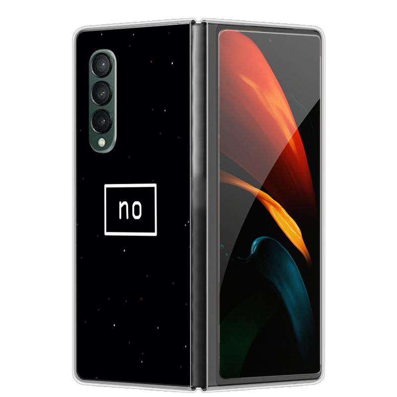 Чехол для Galaxy Z Fold 7 6 5 3 4 2 Прозрачный Жесткий Складной Роскошный Расписной Для Samsung Z Fold 7 Fold Специальный Fold2 Прозрачная Крышка