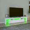 Vidaxl Szafka Pod Tv Z Oświetleniem Led, Biała 200X36,5X40 Cm