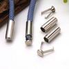 10 шт. Регулируемый металлический зажим для хвоста Надежное крепление DIY Металлические наконечники для веревки Стопорная кнопка Пряжка для веревки Цилиндрический прямой трубчатый колокольчик