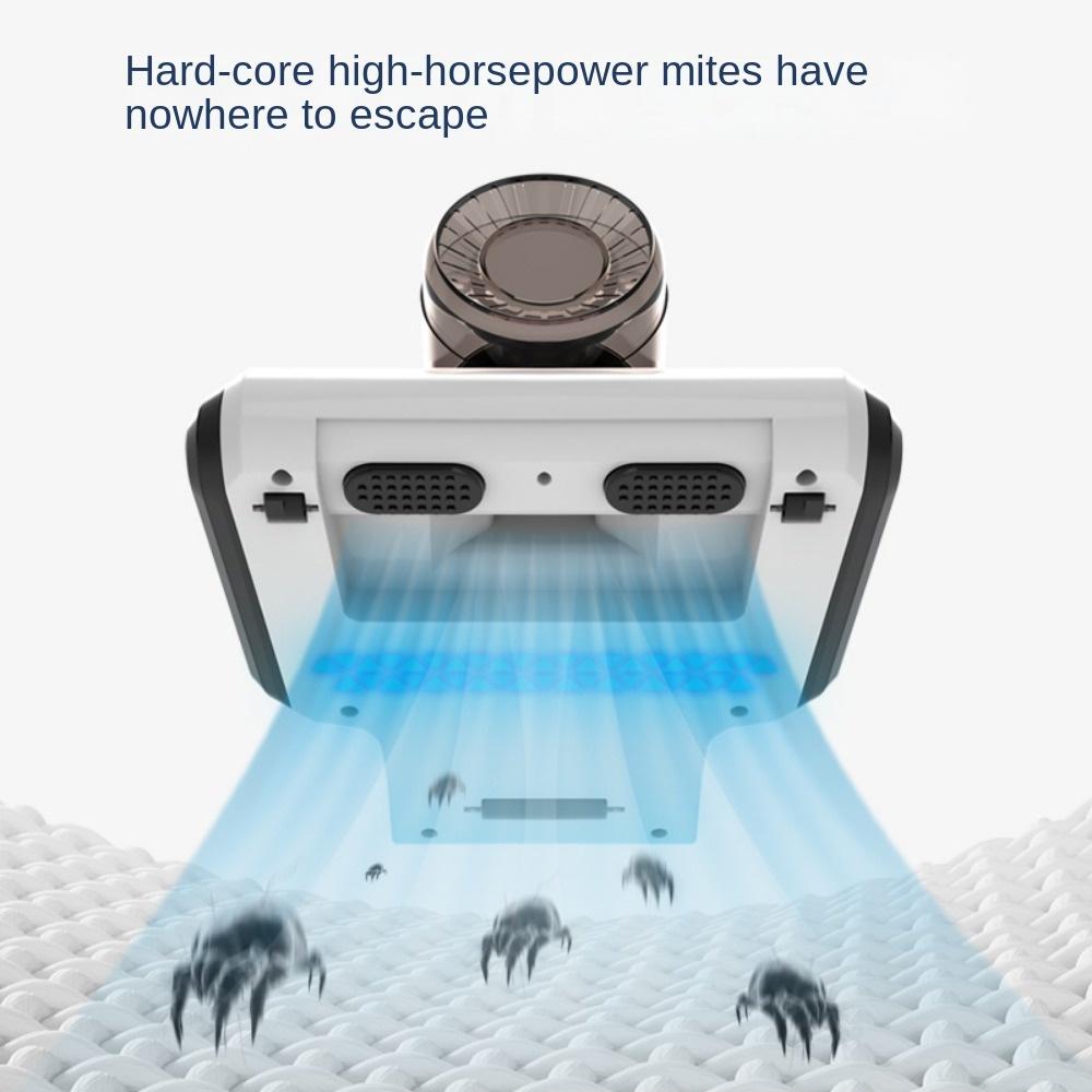 Бытовой беспроводной прибор для удаления клещей Ручной пылесос для кровати Зарядка Удаление пыли Всасывание волос Синий свет для удаления клещей