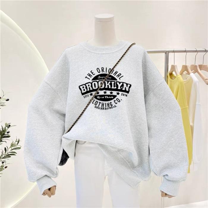 Женские модные повседневные весенне-осенние блузки и рубашки с круглым вырезом с длинными рукавами