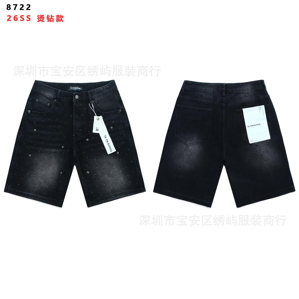 2026 Spring and Autumn New Y2K Gypsy Star Old Washed Casual Loose Shorts Wholesale of the same style for men and women