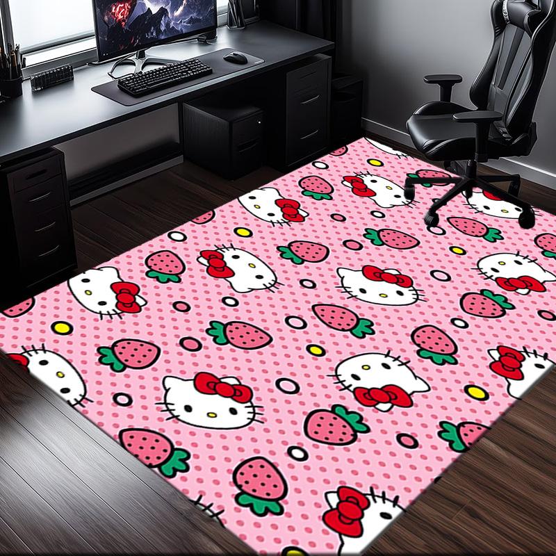 Kitty Party Rug Office Carpet Non-Slip Mat, Chair Rug Floor Covering for Gaming, Bedroom, Living Room , Home Decor Christmas Gift