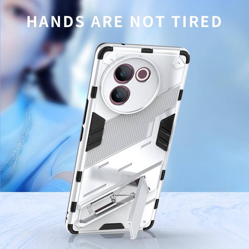 For Vivo V30e 5G Back Cover Shockproof Armor Phone Case Cover Magnetic Kickstand Anti-Fall Protect Coque Cases