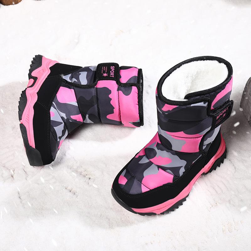 Children Boots Boys Snow Boots Girls Sport Sneakers Fashion Plush Warm Shoes