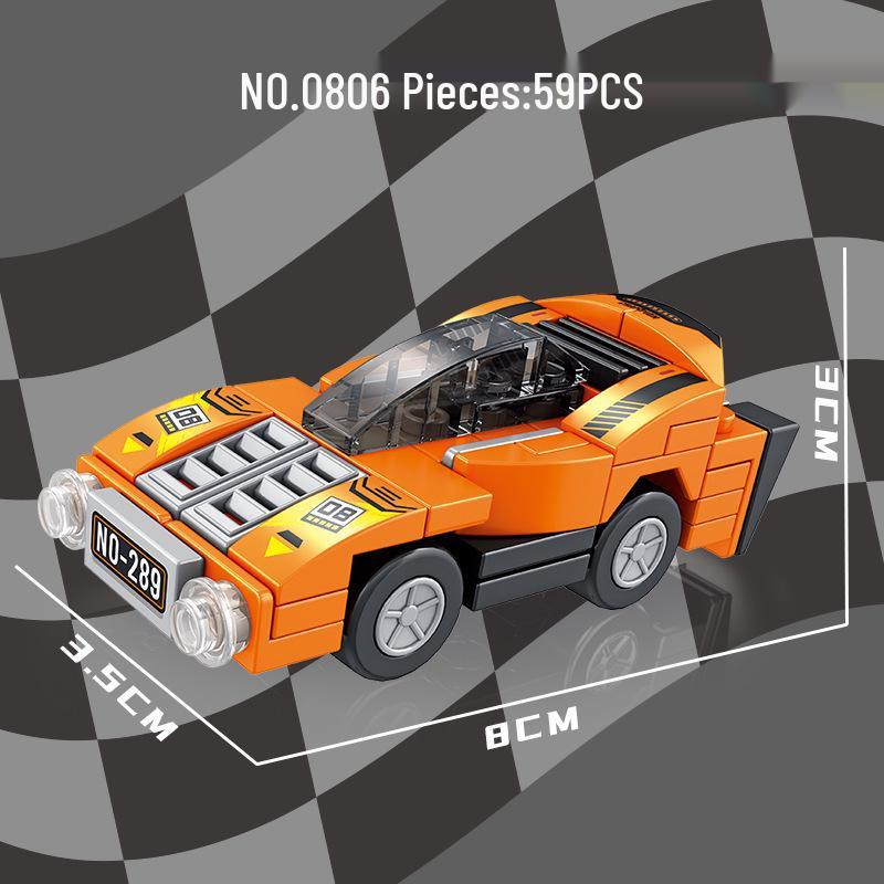 Образовательная модель гоночного автомобиля, совместимая с LEGO, игрушка из мини-строительных блоков