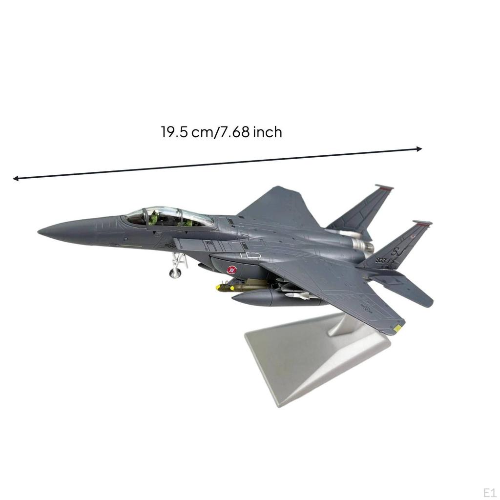 Модель F-15E Strike 1:Масштаб 100 с подставкой для демонстрации, детализированный, для любителей авиации, декор для офиса,