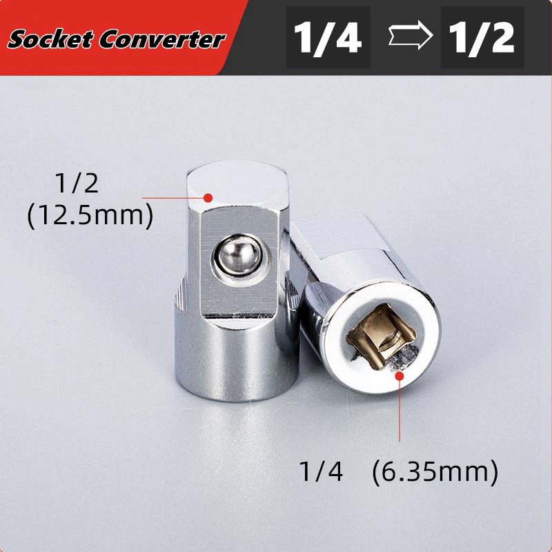 1/4" 3/8" 1/2" Адаптер для трещоточной рукоятки Хромванадиевая сталь Трещотка/Насадка Удлинитель/Набор для преобразования для обслуживания автомобилей