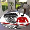 Круглый ковер CR7, Ковер для гостиной, спальни, дивана, игровой комнаты, Нескользящий коврик